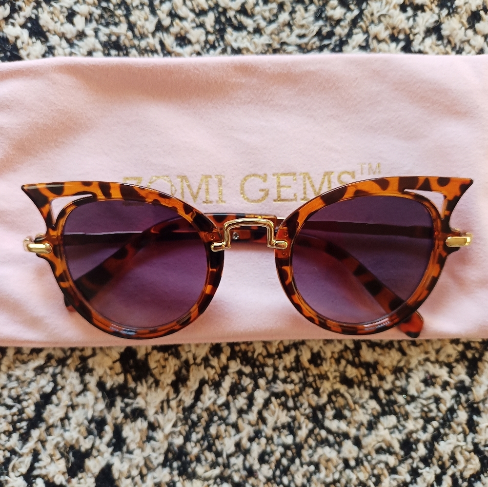 Girl's Leopard Cat Eyes Sunglasses